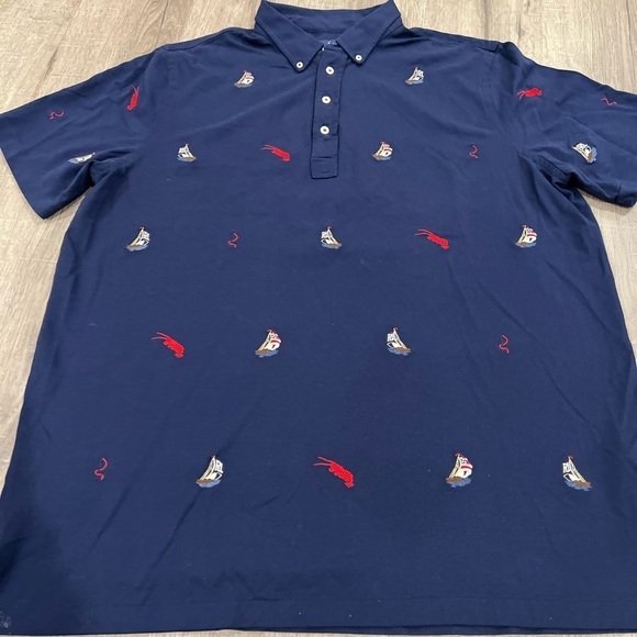 Polo Ralph Lauren XL Embroidered 1967 Nautical Boating Short Sleeve Polo Shirt - Picture 2 of 7